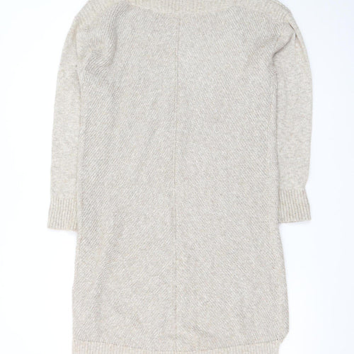 Fat Face Women's Beige Cotton Blend Jumper Dress Size 14