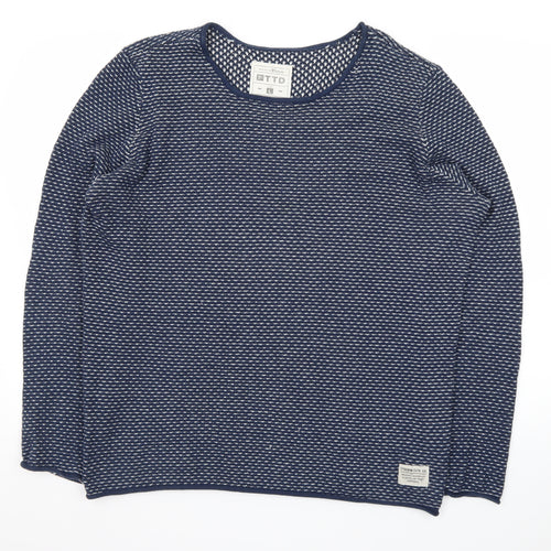 Tom Tailor Women’s Blue Cotton Knit Jumper L Long Sleeve
