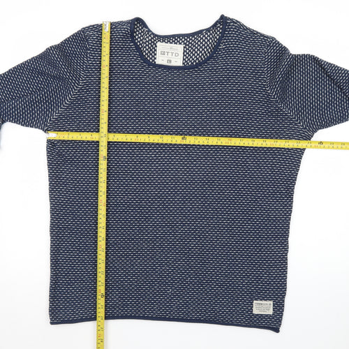 Tom Tailor Women’s Blue Cotton Knit Jumper L Long Sleeve