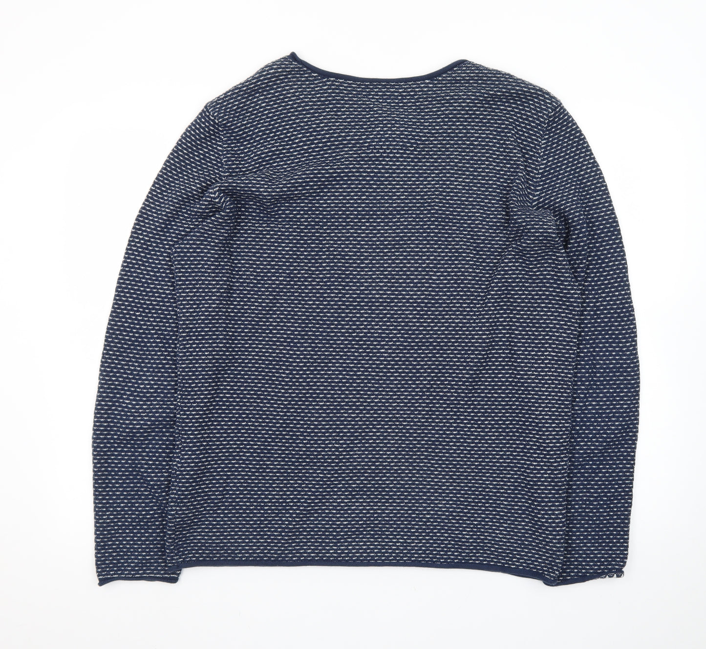 Tom Tailor Women’s Blue Cotton Knit Jumper L Long Sleeve
