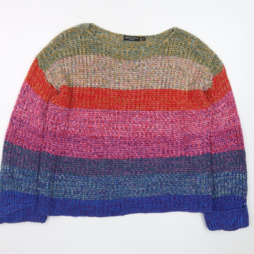 Brave Soul Women's Multicoloured Chunky Knit Pullover Jumper M