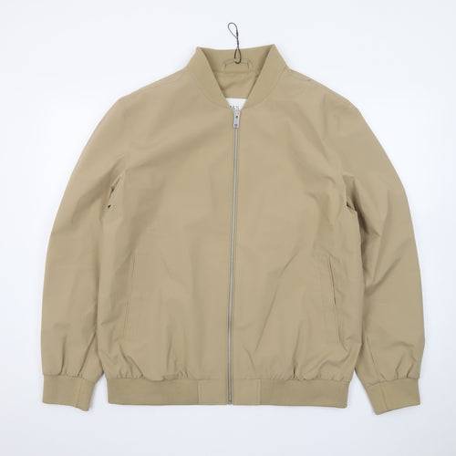 Marks and Spencer Men's Beige Bomber Jacket M Casual Full Zip