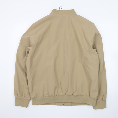 Marks and Spencer Men's Beige Bomber Jacket M Casual Full Zip