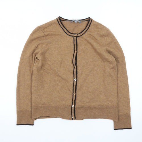 Laura Ashley Women’s Brown 100% Cashmere Button Cardigan UK 16