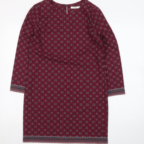 Darling London Women's Red Geometric Shift Dress Size 8