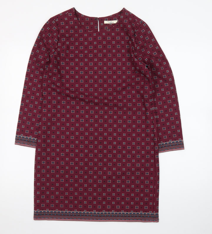 Darling London Women's Red Geometric Shift Dress Size 8