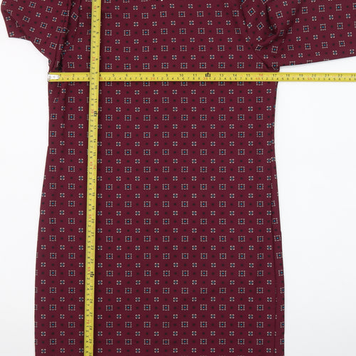 Darling London Women's Red Geometric Shift Dress Size 8