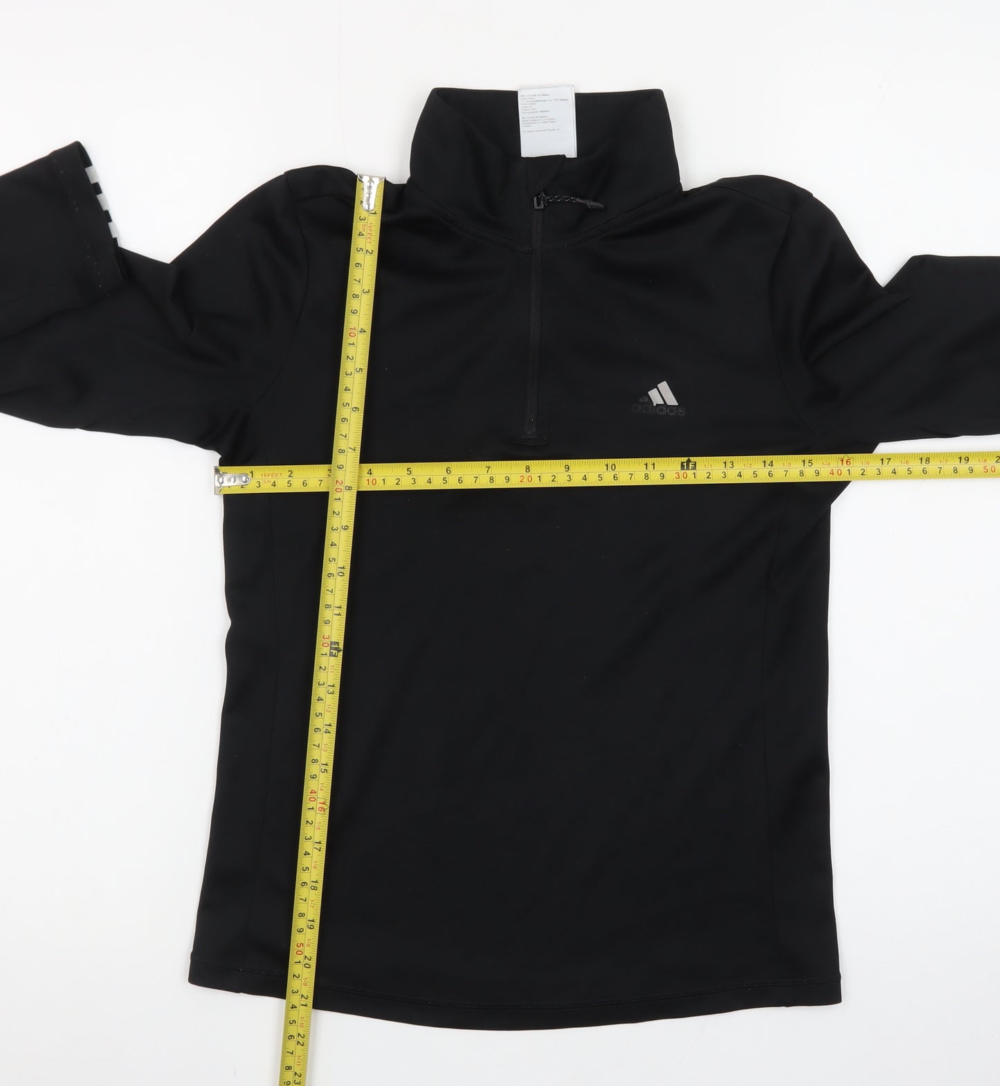 Adidas Boys Black S 1/2 Zip Pullover Sweatshirt AEROREADY Sports Top