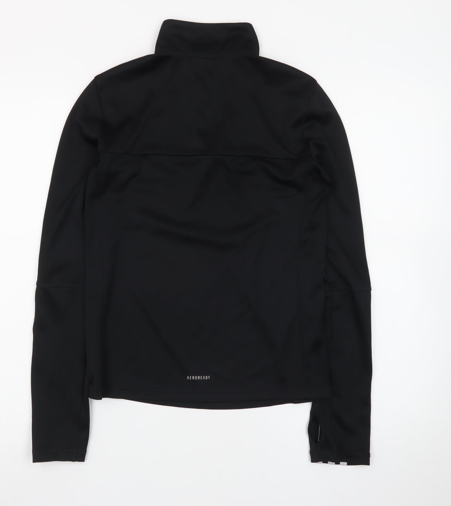 Adidas Boys Black S 1/2 Zip Pullover Sweatshirt AEROREADY Sports Top