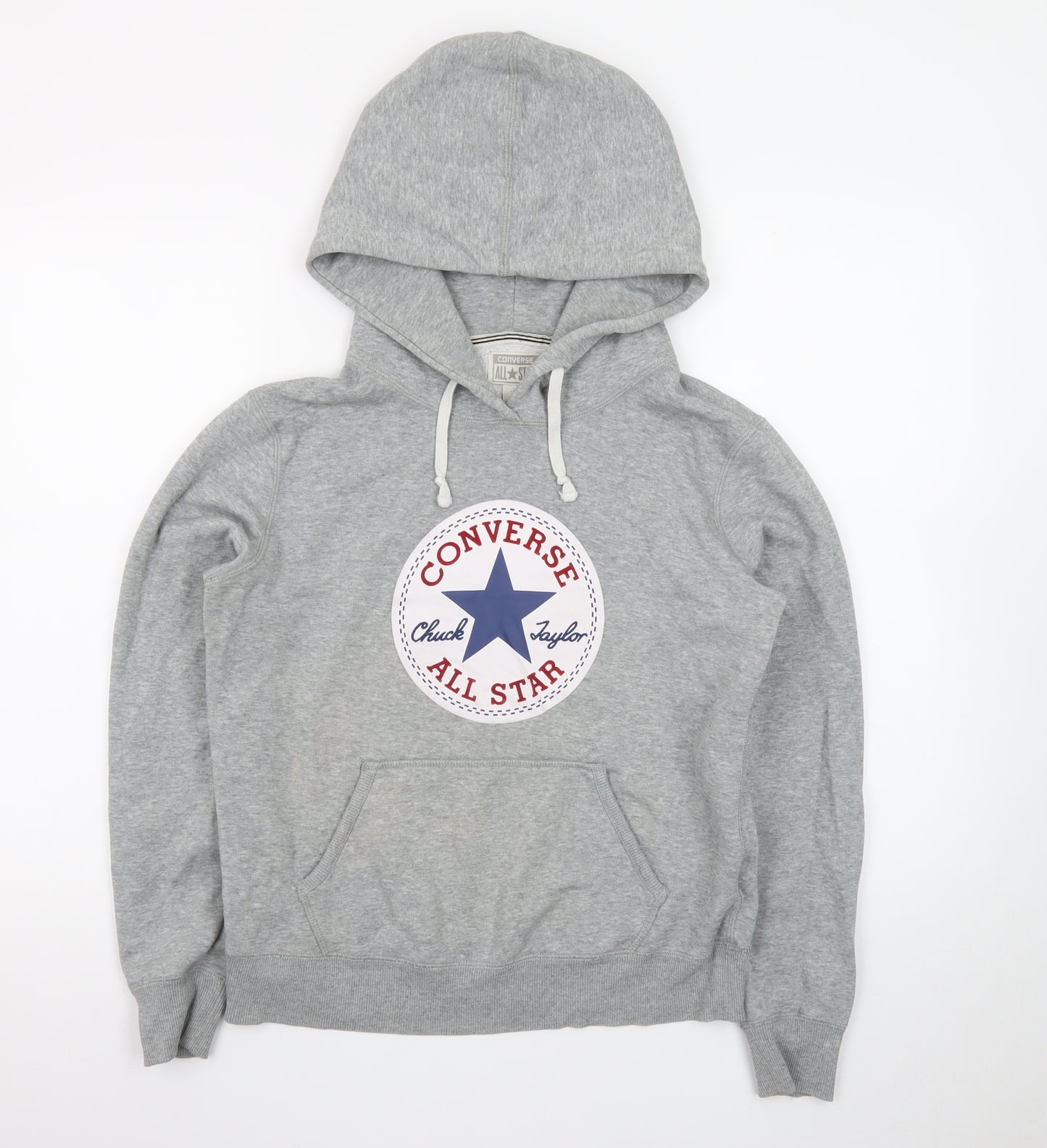 Converse Men's Grey Pullover Hoodie Small Graphic All Star Logo