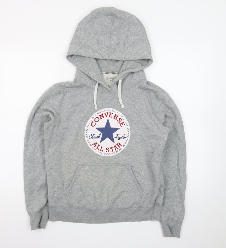 Converse Men's Grey Pullover Hoodie Small Graphic All Star Logo