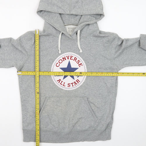 Converse Men's Grey Pullover Hoodie Small Graphic All Star Logo