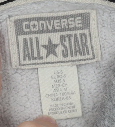 Converse Men's Grey Pullover Hoodie Small Graphic All Star Logo