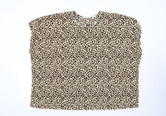 Marks and Spencer Women’s Beige Leopard Print Blouse Size 22