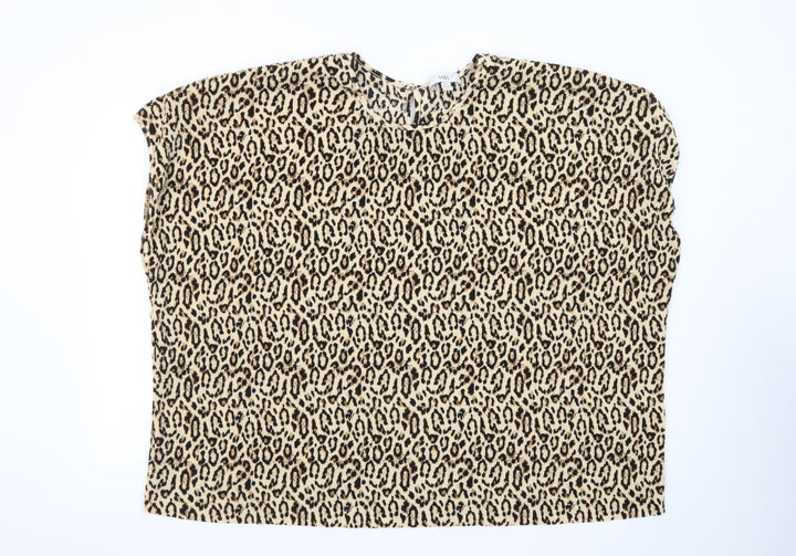 Marks and Spencer Women’s Beige Leopard Print Blouse Size 22