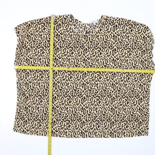 Marks and Spencer Women’s Beige Leopard Print Blouse Size 22