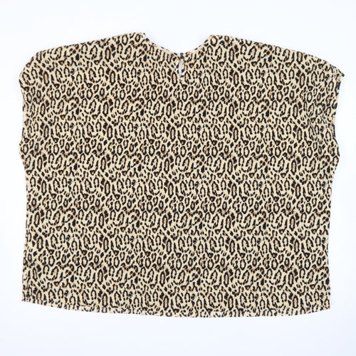 Marks and Spencer Women’s Beige Leopard Print Blouse Size 22