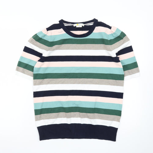 Boden Women's Multicoloured Striped Cotton Jumper M