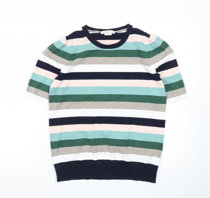 Boden Women's Multicoloured Striped Cotton Jumper M