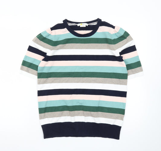 Boden Women's Multicoloured Striped Cotton Jumper M