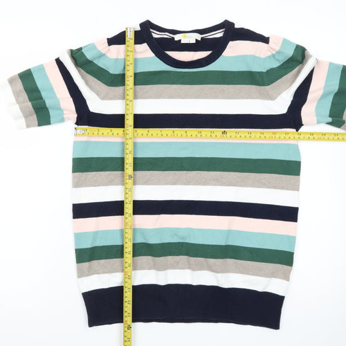 Boden Women's Multicoloured Striped Cotton Jumper M