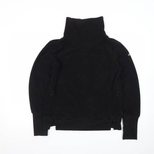 Alo Yoga Women's Black Roll Neck Fleece Jumper Size S