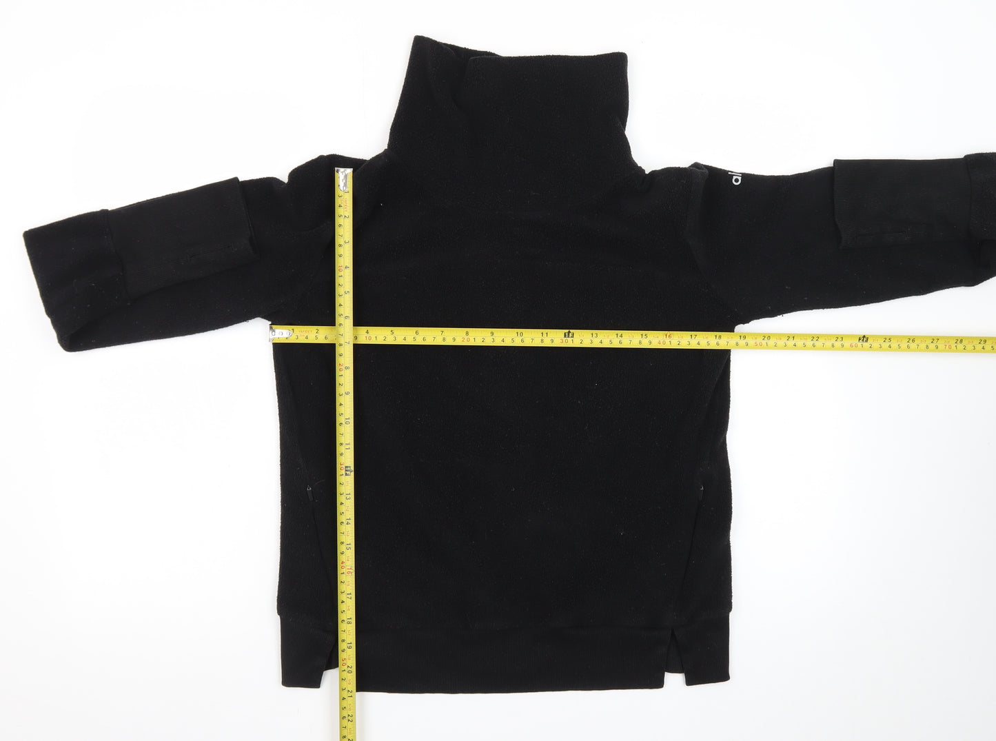 Alo Yoga Women's Black Roll Neck Fleece Jumper Size S