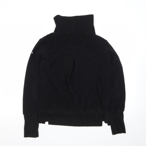 Alo Yoga Women's Black Roll Neck Fleece Jumper Size S