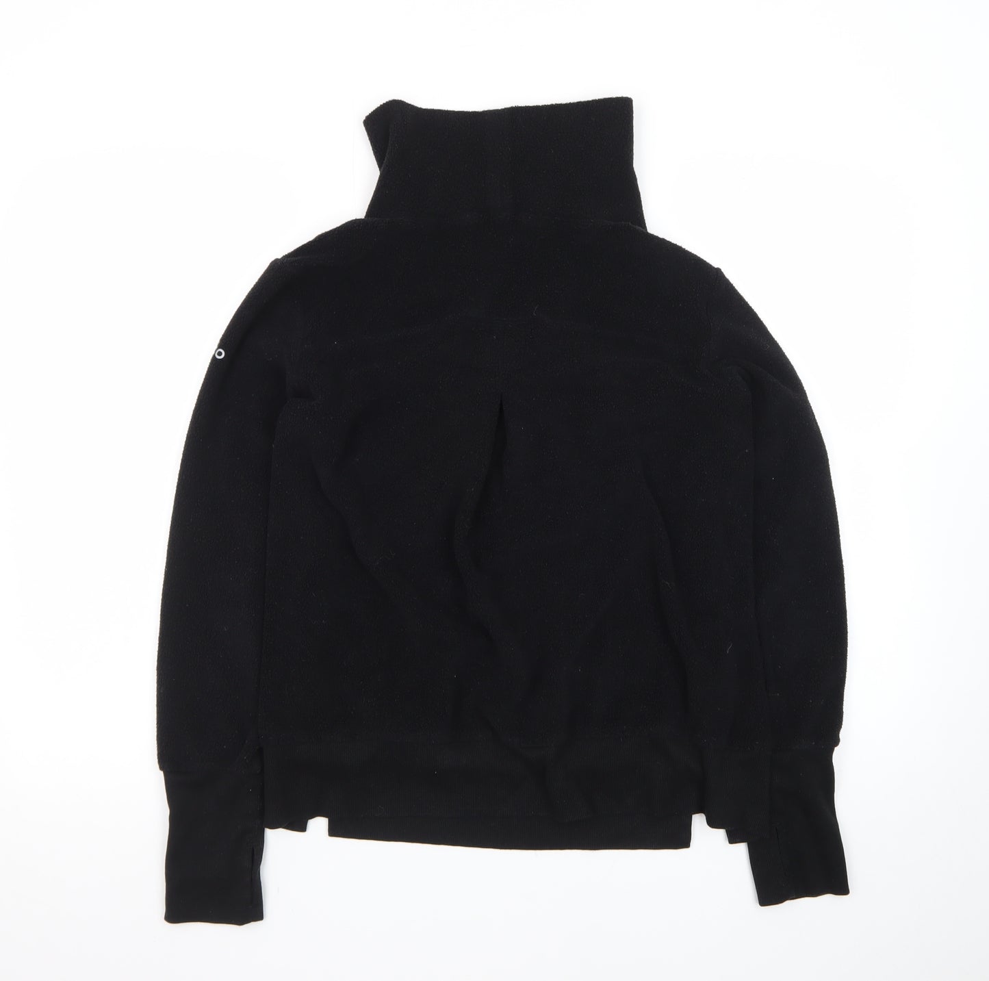 Alo Yoga Women's Black Roll Neck Fleece Jumper Size S
