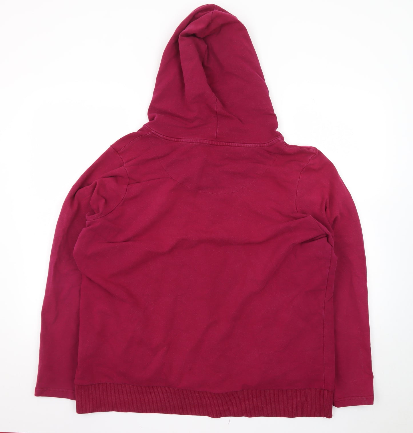 Joe Browns Womens Red Hooded Full Zip Jacket Size 22 Cotton Blend