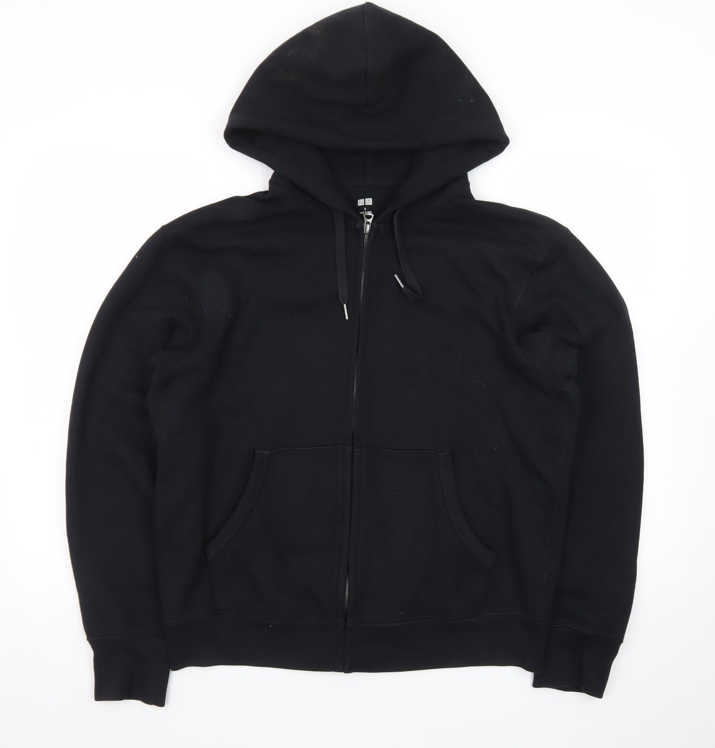 Uniqlo Men’s Black Full Zip Hoodie Size S Cotton Jersey