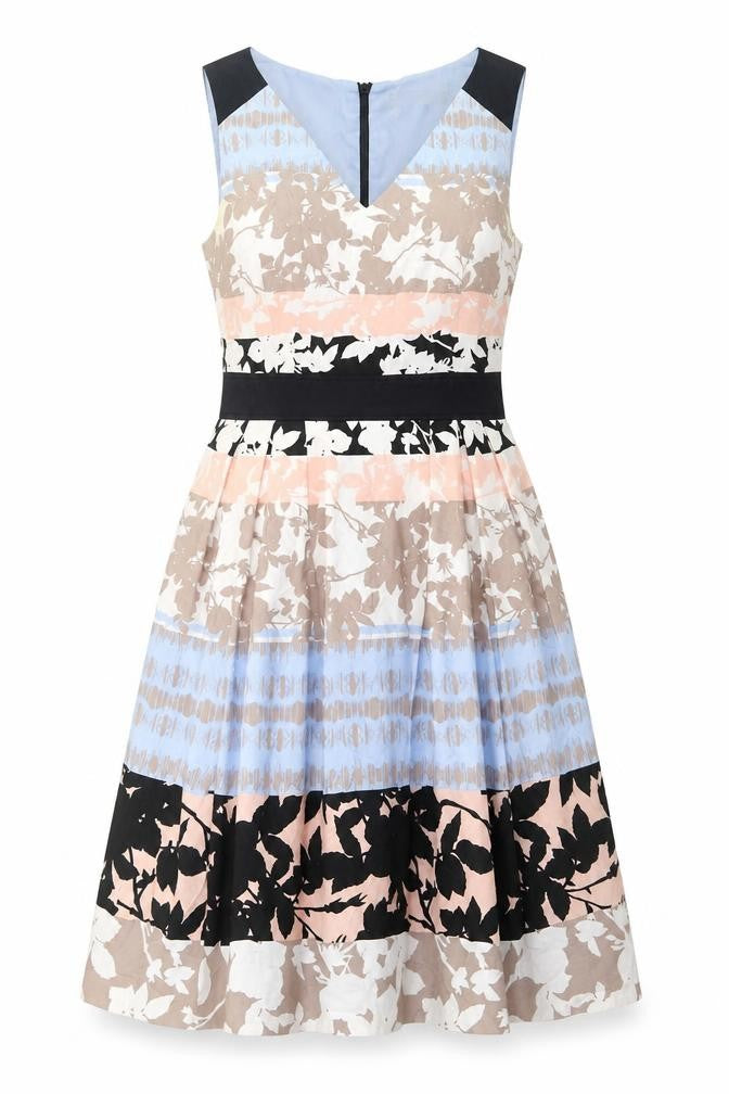 Principles by Ben de Lisi Womens Multicoloured Fit & Flare Dress Size 10