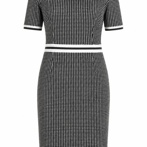Next Women’s Black Check Bodycon Knee Length Dress Size 10