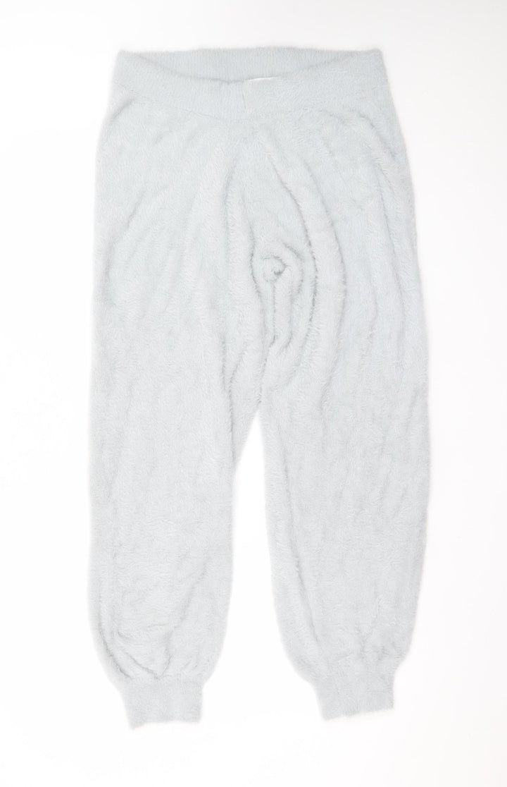 Marks and Spencer Womens Grey Fluffy Jogger Trousers M Regular