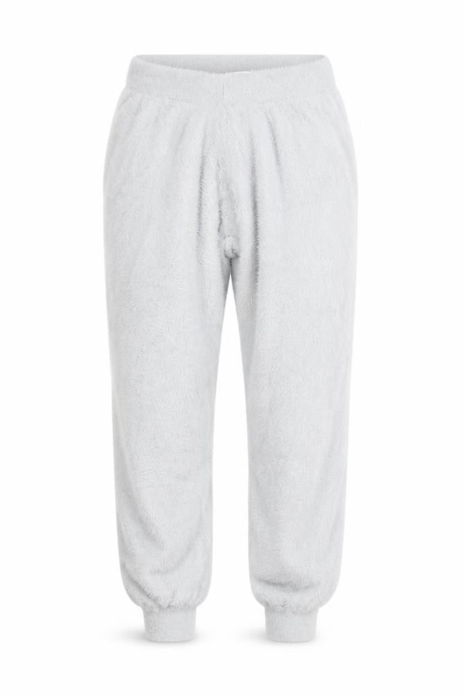 Front view of Marks & Spencer women’s grey fluffy jogger trousers m regular