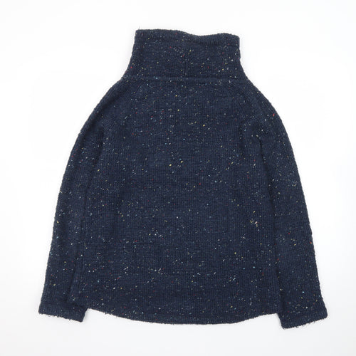 Weird Fish Women's Navy Blue Size 10 Cowl Neck Pullover Sweatshirt