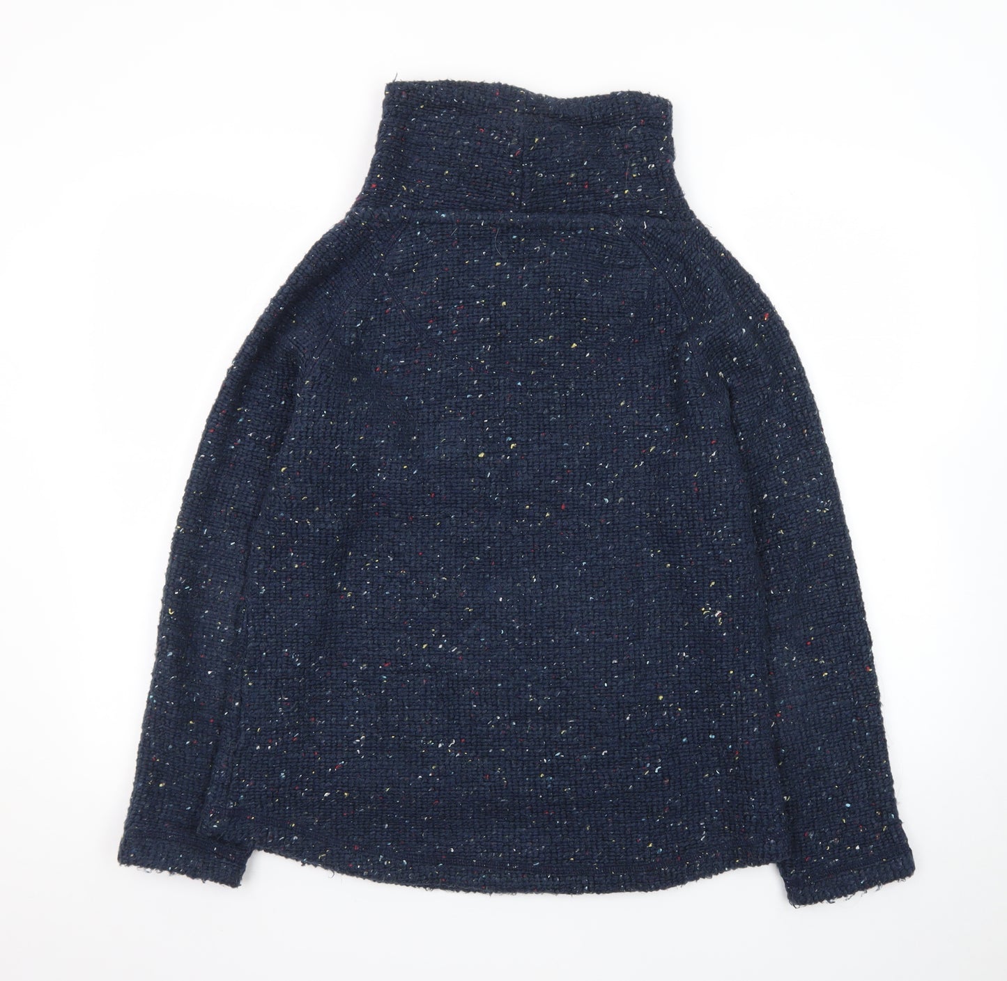 Weird Fish Women's Navy Blue Size 10 Cowl Neck Pullover Sweatshirt