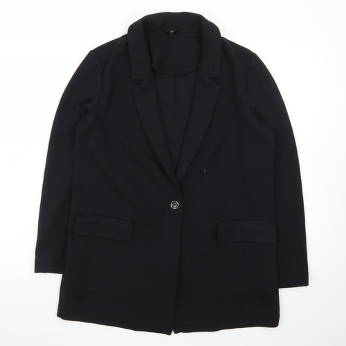 Next Women Black Size 10 Blazer Jacket Single-Breasted Classic