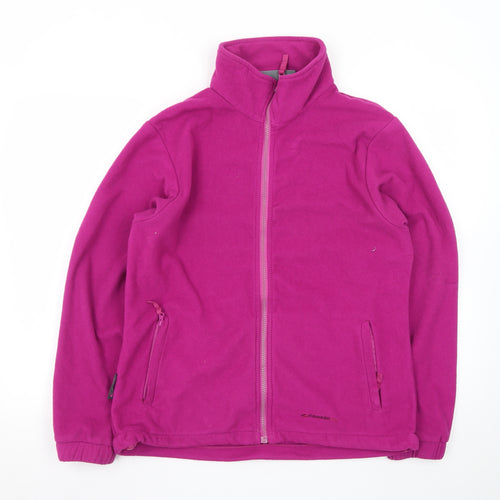 Mountain Life Womens Pink Fleece Full Zip Hoodie Jacket Size 14