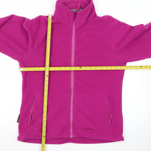 Mountain Life Womens Pink Fleece Full Zip Hoodie Jacket Size 14