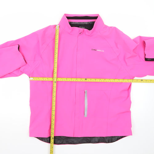 Piu Miglia Women's Pink Windbreaker Jacket Size 18 Reflective Water Resistant