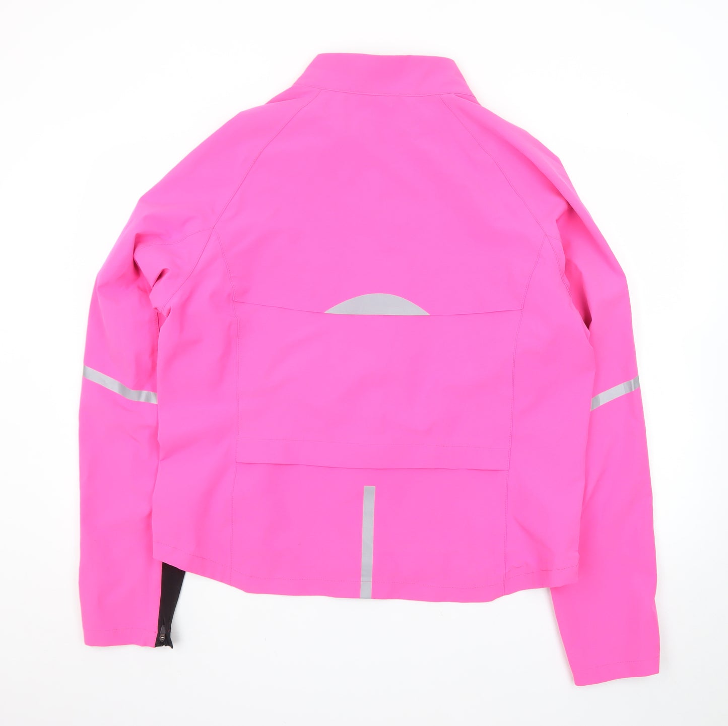 Piu Miglia Women's Pink Windbreaker Jacket Size 18 Reflective Water Resistant