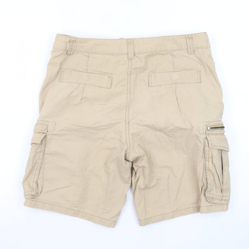 River Island Mens Beige Cargo Shorts Size 32 Regular Fit