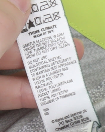 Marks and Spencer Women’s Green Waterproof Jacket Size 6 Lightweight Rain Coat