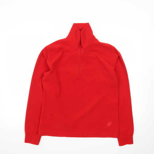 Snow+Rock Womens Red XS 1/2 Zip Fleece Pullover Sweatshirt