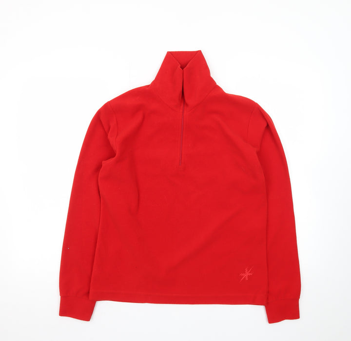 Snow+Rock Womens Red XS 1/2 Zip Fleece Pullover Sweatshirt
