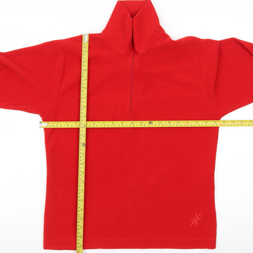 Snow+Rock Womens Red XS 1/2 Zip Fleece Pullover Sweatshirt