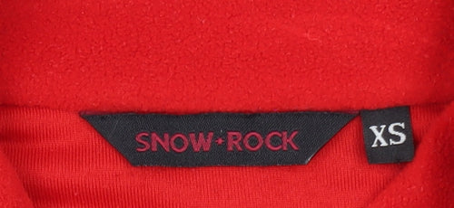 Snow+Rock Womens Red XS 1/2 Zip Fleece Pullover Sweatshirt