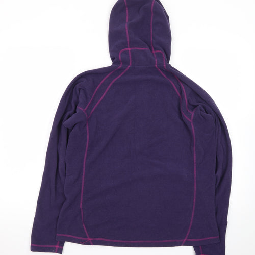 Rab Women's Purple 1/2 Zip Hooded Pullover Fleece UK 14
