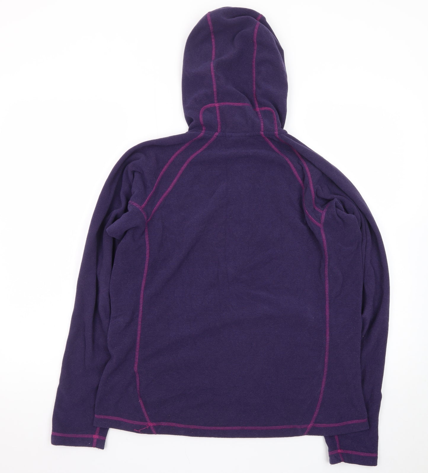 Rab Women's Purple 1/2 Zip Hooded Pullover Fleece UK 14
